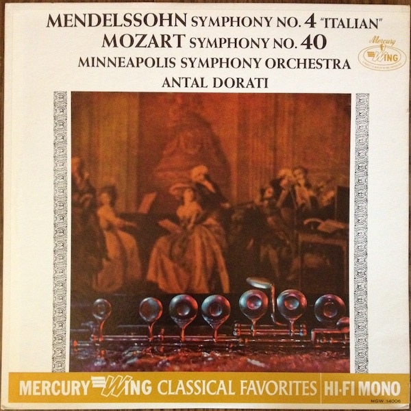 Mendelssohn / Mozart: Symphony No 4 ''Italian'' / Symphony No 40