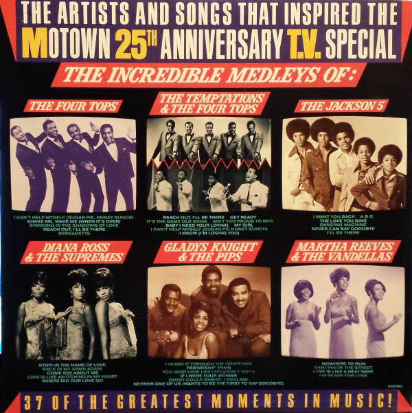 The Artists And Songs That Inspired The Motown 25th Anniversary T.V. Special ? The Incredible Medleys