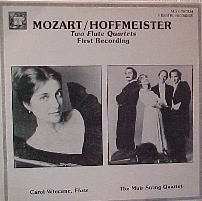 Mozart/Hoffmeister Two Flute Quartets - First Recording