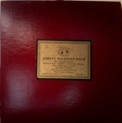 Johann Sebastian Bach Mass No. 1 in F Major